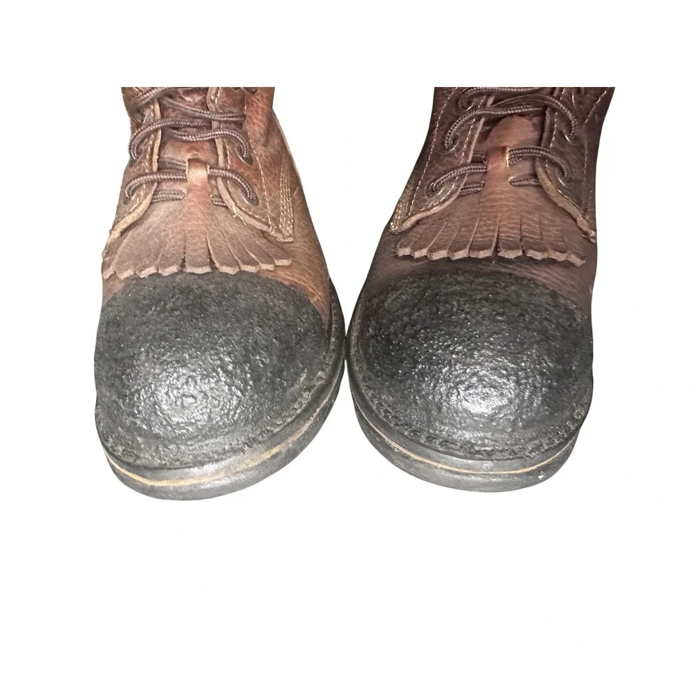 Rocky 6722 Mens Brown Leather Kiltie Work Boots EH Rated Size 9M